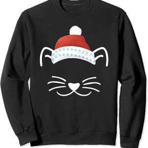 Cat Face Whisker Winter sweatshirt