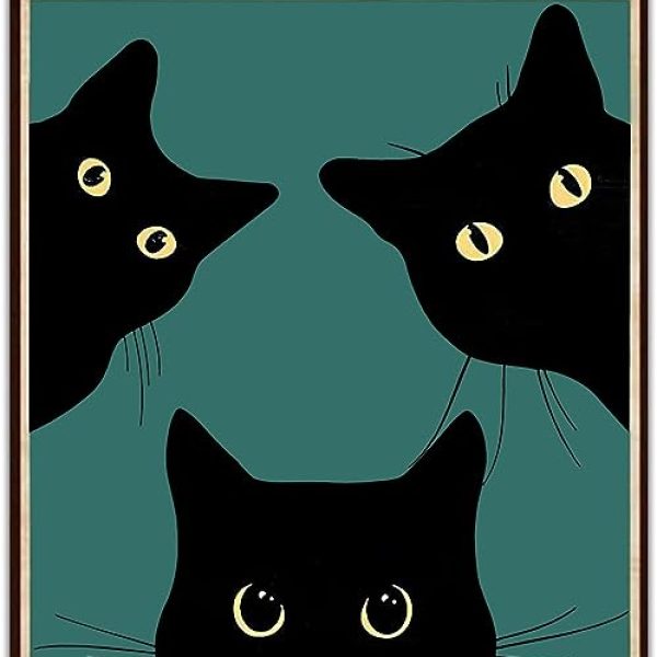 Add Feline Flair to Your Bathroom: Black Cat 'Are You Pooping?' Funny Tin Sign – Perfect for Indoor & Outdoor Spaces